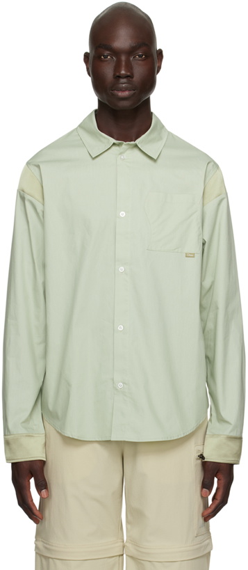 Photo: Dime Green Paneled Shirt