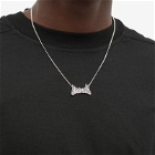 Ambush Men's Trad Logo Charm Necklace in Silver