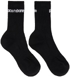 Rabanne Black Jacquard Socks