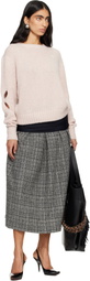 Stefan Cooke Pink Slashed Shaggy Sweater
