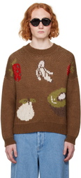 Glass Cypress Brown Fruit Medley Sweater