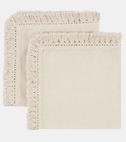 Once Milano Set of two fringed napkins