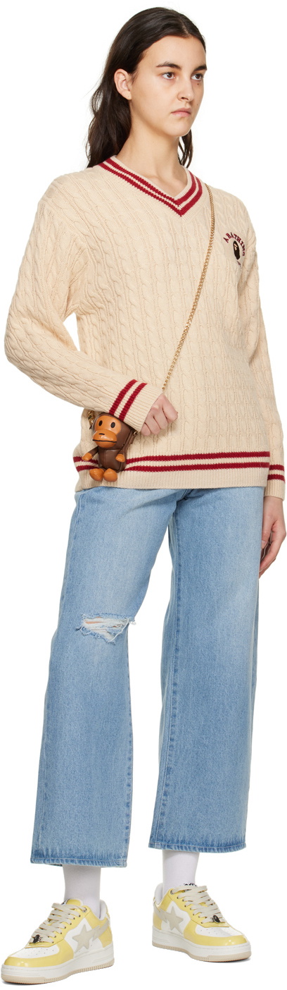 BAPE Beige College Sweater