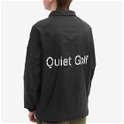 Quiet Golf Men's Typeface Coach Jacket in Black