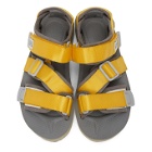 Suicoke Yellow and Grey Kisee-VEU3 Sandals