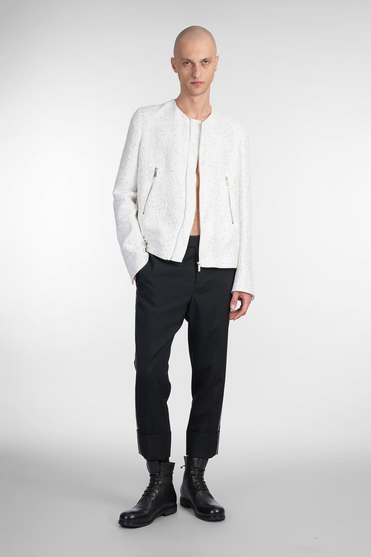 Sapio N 36 Casual Jacket In Beige Cotton