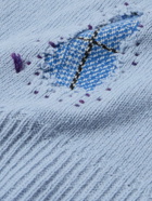 Marni - Distressed Panelled Wool Sweater Vest - Blue