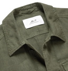 Mr P. - Garment-Dyed Linen Overshirt - Green