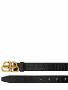 BALENCIAGA - 3cm Bb Leather Belt