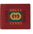 Gucci - Printed Full-Grain Leather Billfold Wallet - Men - Red