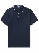 Polo Ralph Lauren - Contrast-Tipped Cotton-Jersey Polo Shirt - Blue