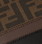 Fendi - Logo-Print Coated-Canvas and Leather Billfold Wallet - Brown