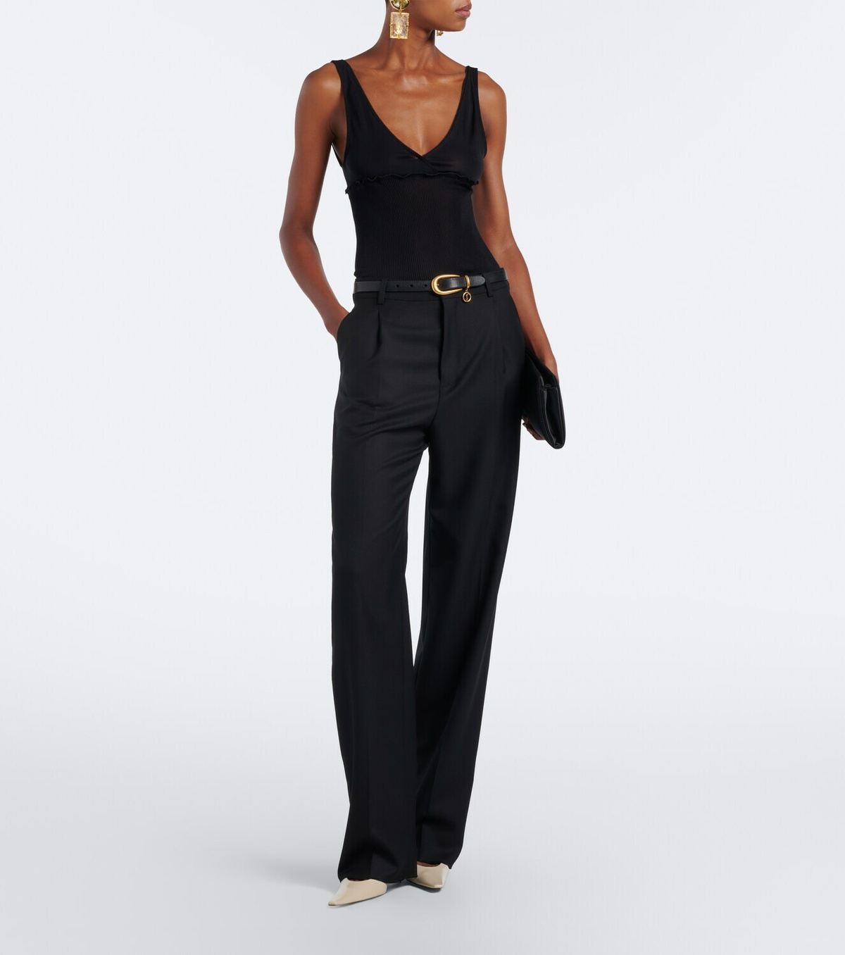 Saint Laurent Anne-Marie leather slingback pumps