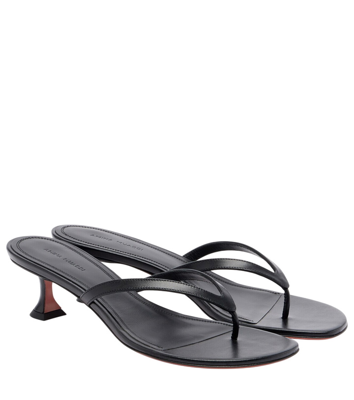 Photo: Amina Muaddi Juliette leather thong sandals