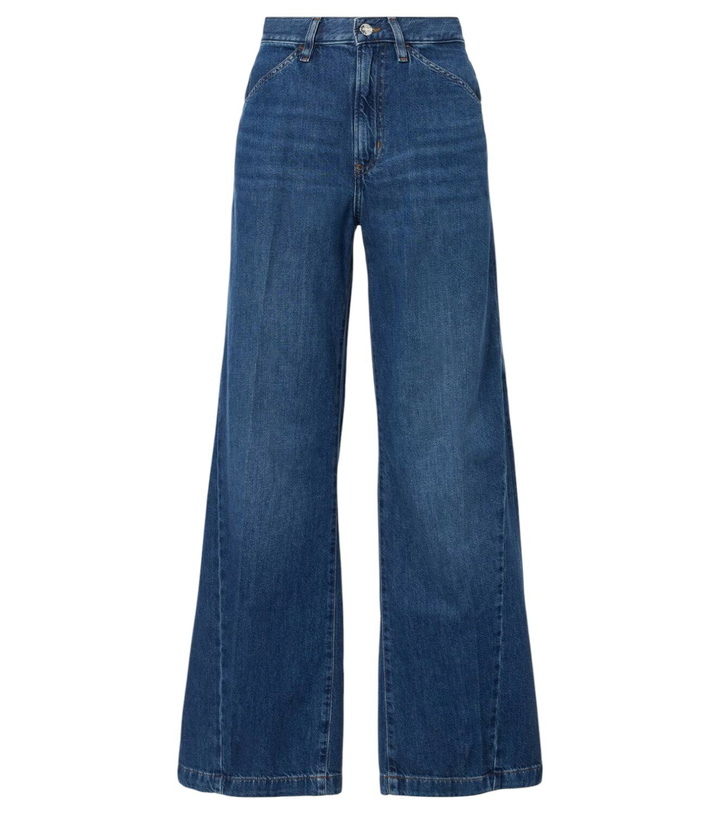 Photo: Frame Le Baggy Palazzo wide-leg jeans