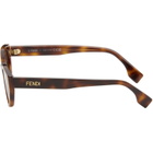 Fendi Brown Lettering Sunglasses