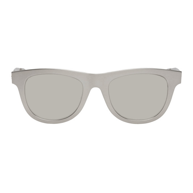 Photo: Bottega Veneta Silver Aluminum Sunglasses