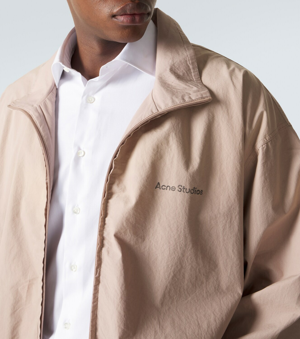 Acne Studios Logo cotton poplin bomber jacket