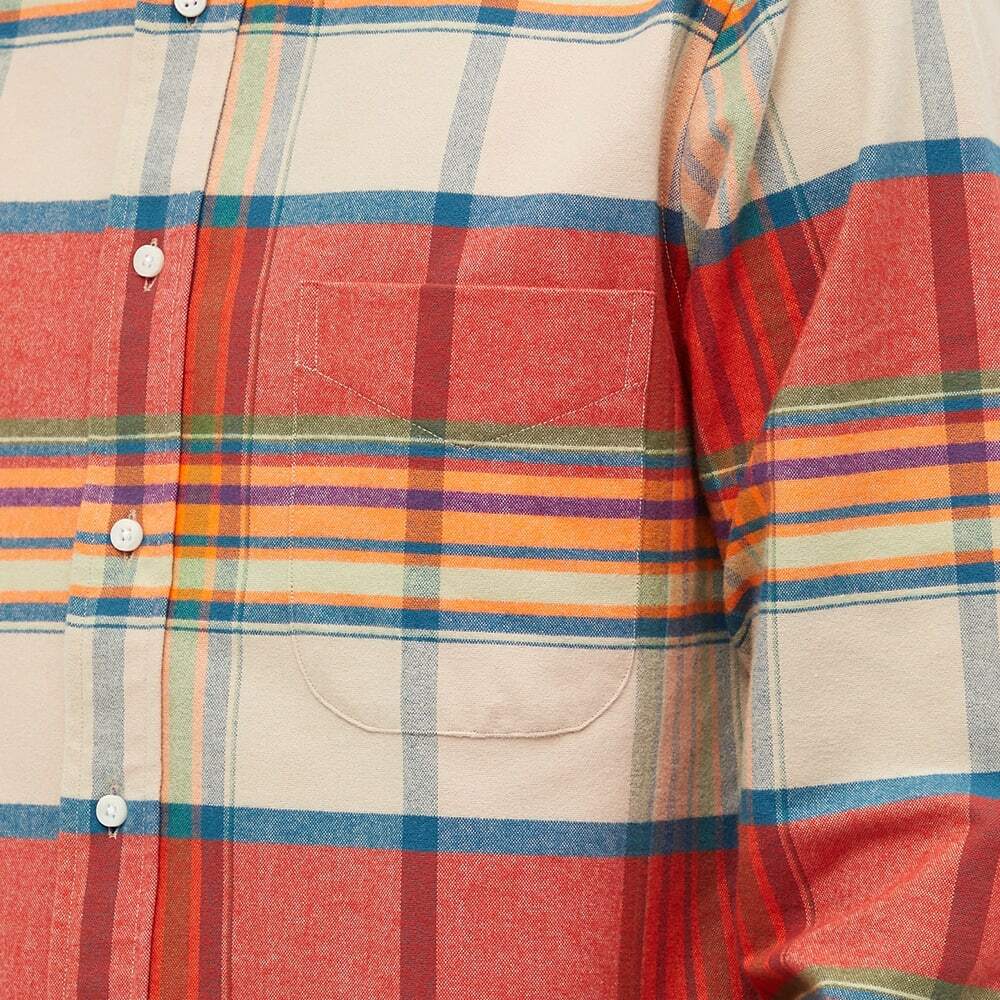 Gitman Vintage Men's Button Down Moleskin Flannel Shirt in Sunrise