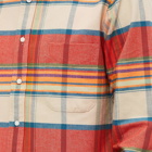 Gitman Vintage Men's Button Down Moleskin Flannel Shirt in Sunrise Stripe