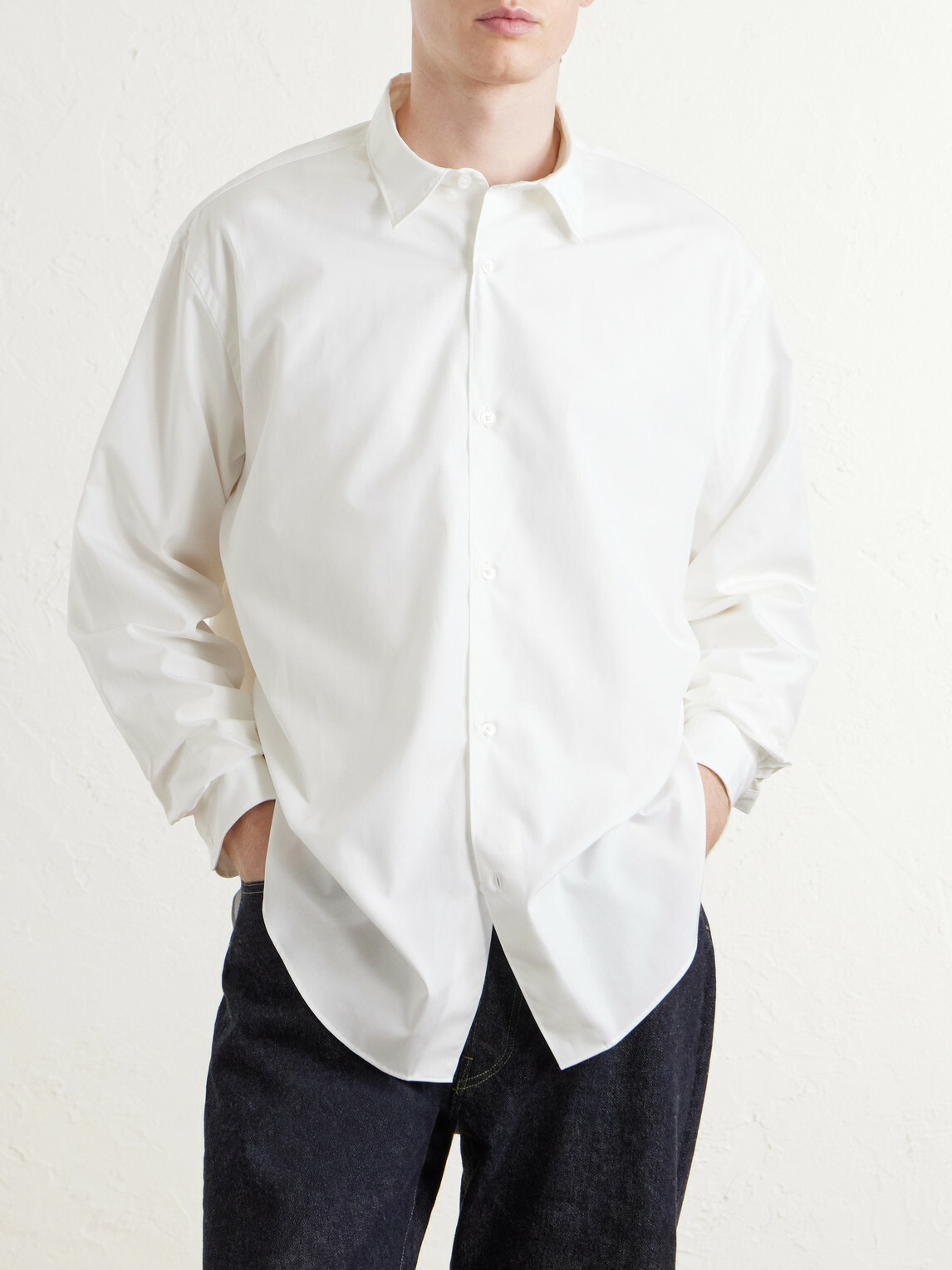 A.PRESSE - Cotton-Poplin Shirt - White