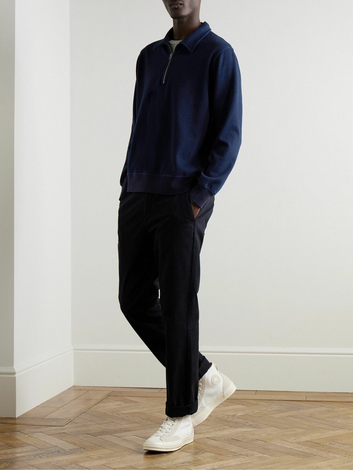 Hartford - Jersey Half-Zip Sweatshirt - Blue