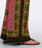 Alémais Lacey printed silk twill palazzo pants
