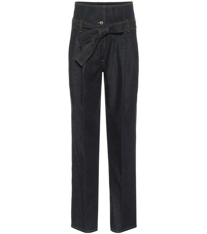 Photo: Stella McCartney - High-rise straight paperbag jeans