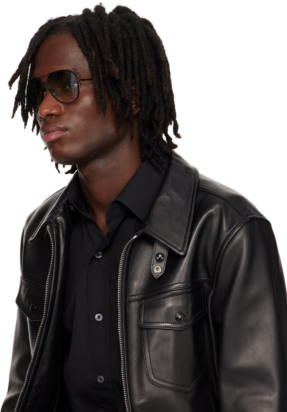 サンクロ TOM FORD Black Polarized Clark Sunglasses TOM FORD