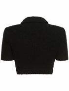 ALESSANDRA RICH - Wool Bouclé Short Sleeve Cropped Blazer