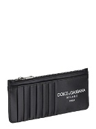 Dolce & Gabbana Calfskin Vertical Card Holder With Logo