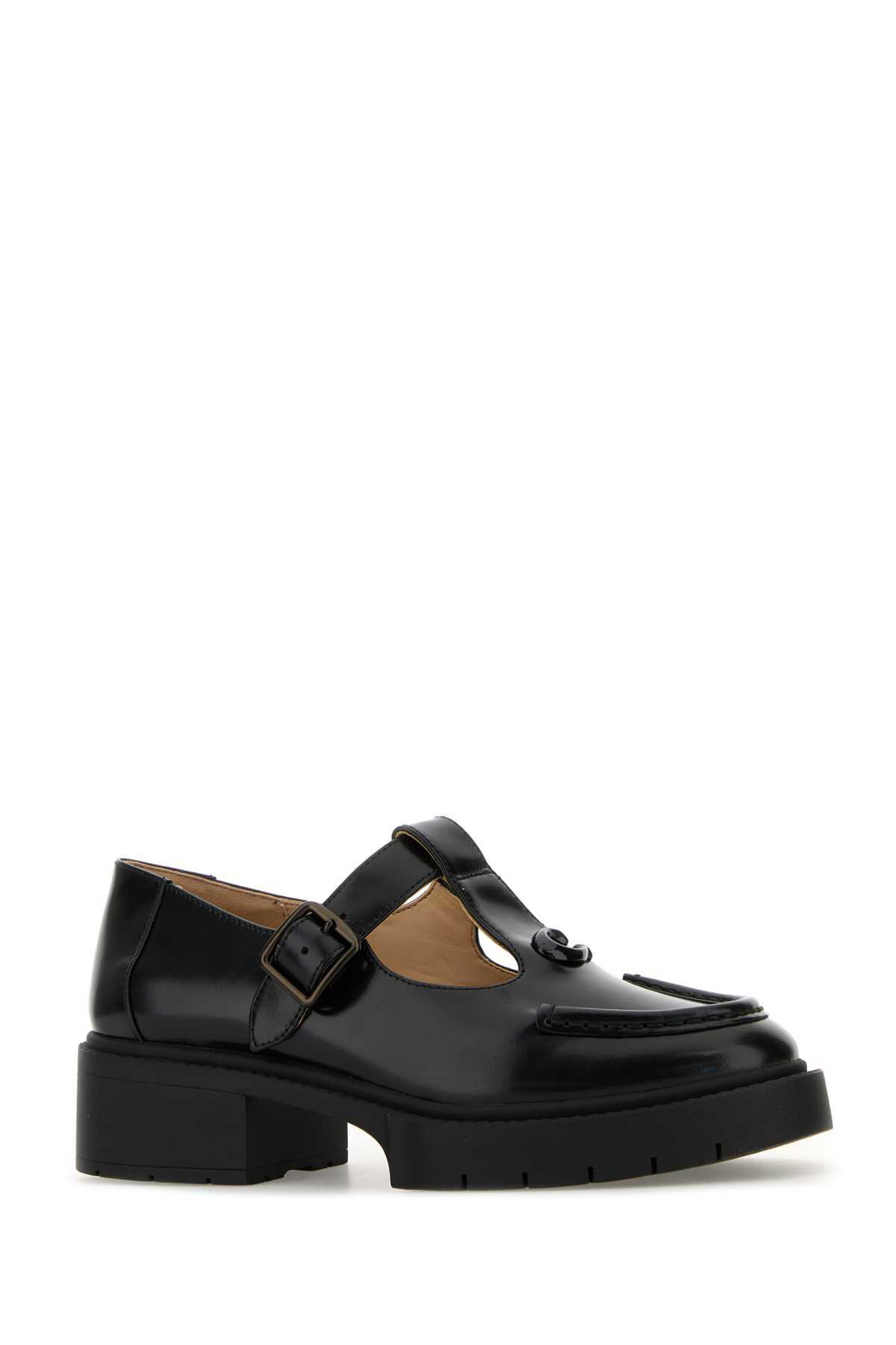 【送料&関税込】Coach Black Leather Liv Mary Jane Monk Strap Coach Black Leather Liv Mary Jane Monk Strap Shoes | italist
