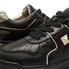 Valentino Men's Roman Stud Sneakers in Black/Platinum