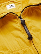 C.P. Company - Logo-Appliquéd Garment-Dyed Shell Hooded Jacket - Yellow