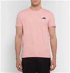 Alexander McQueen - Slim-Fit Embroidered Cotton-Jersey T-Shirt - Men - Pink