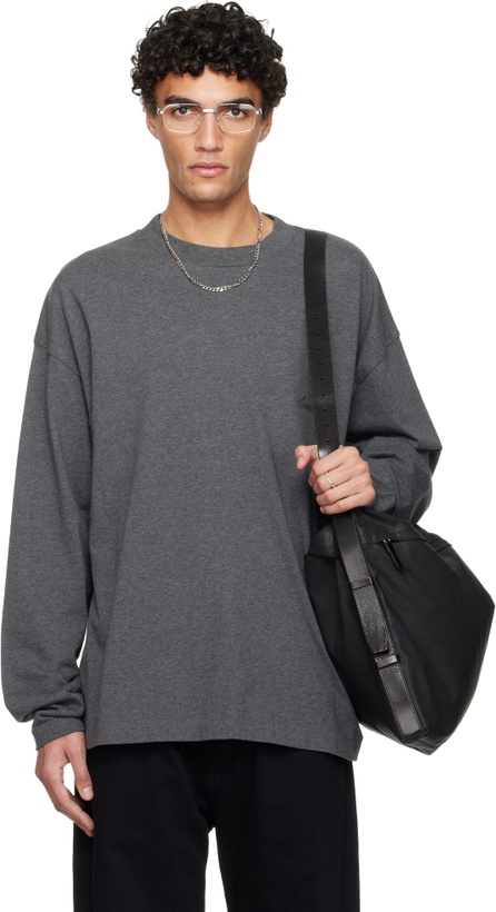 Photo: Fear of God ESSENTIALS Gray Holiday Classic Long Sleeve T-shirt