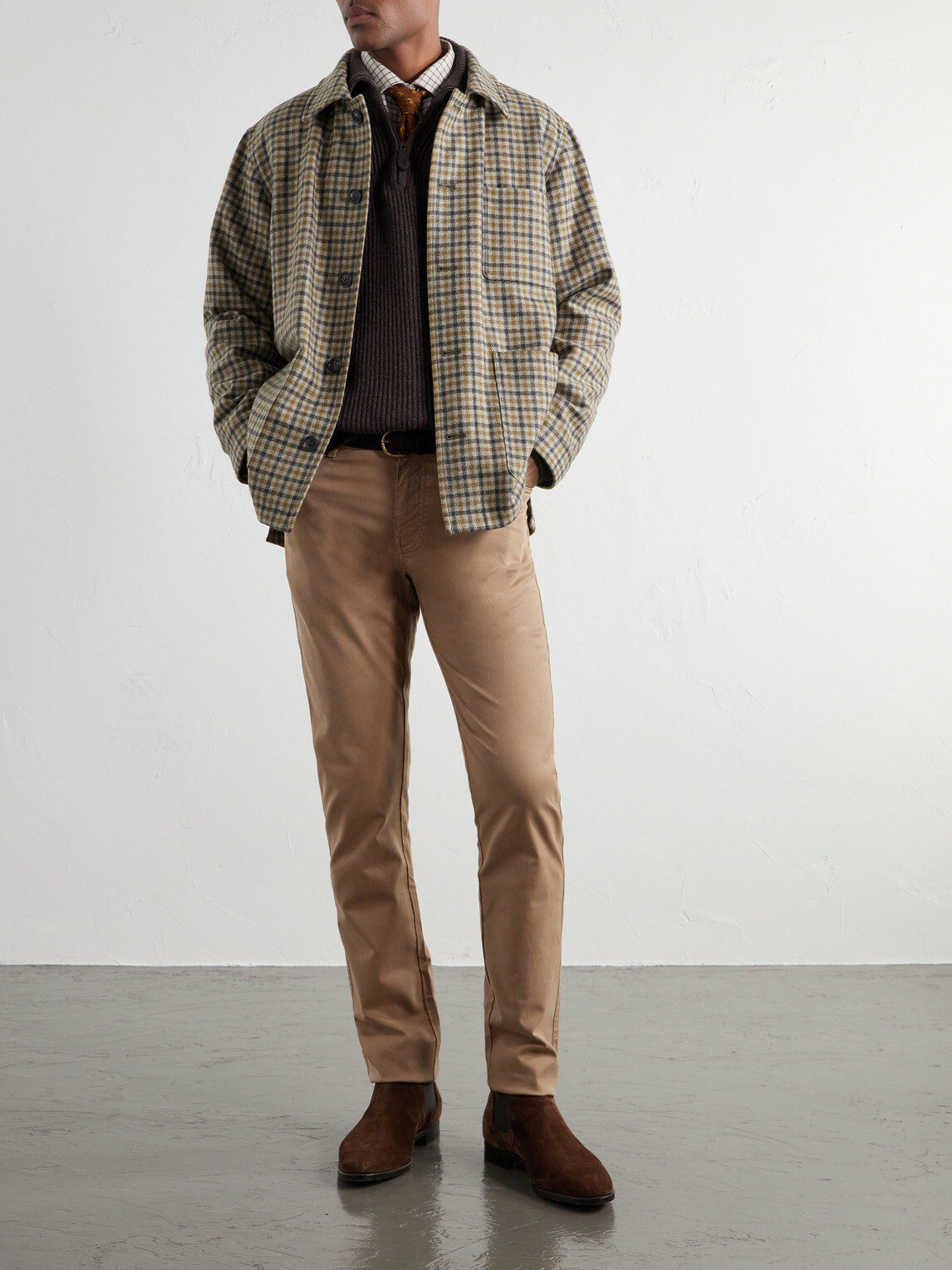 Purdey - Checked Wool-Twill Overshirt - Neutrals