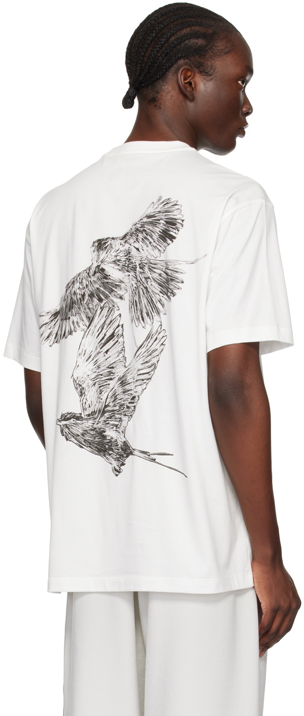 Y-3 White Graphic T-Shirt Y-3