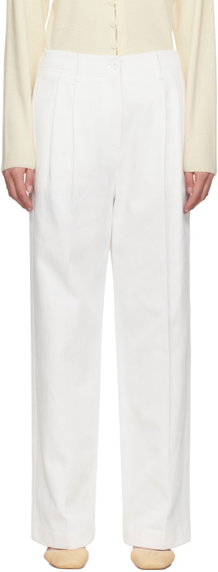 Photo: LE17SEPTEMBRE White Claire Cotton Twill Trousers