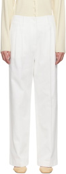 LE17SEPTEMBRE White Claire Cotton Twill Trousers