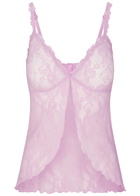 Skims Stretch-lace Babydoll top Light Pink
