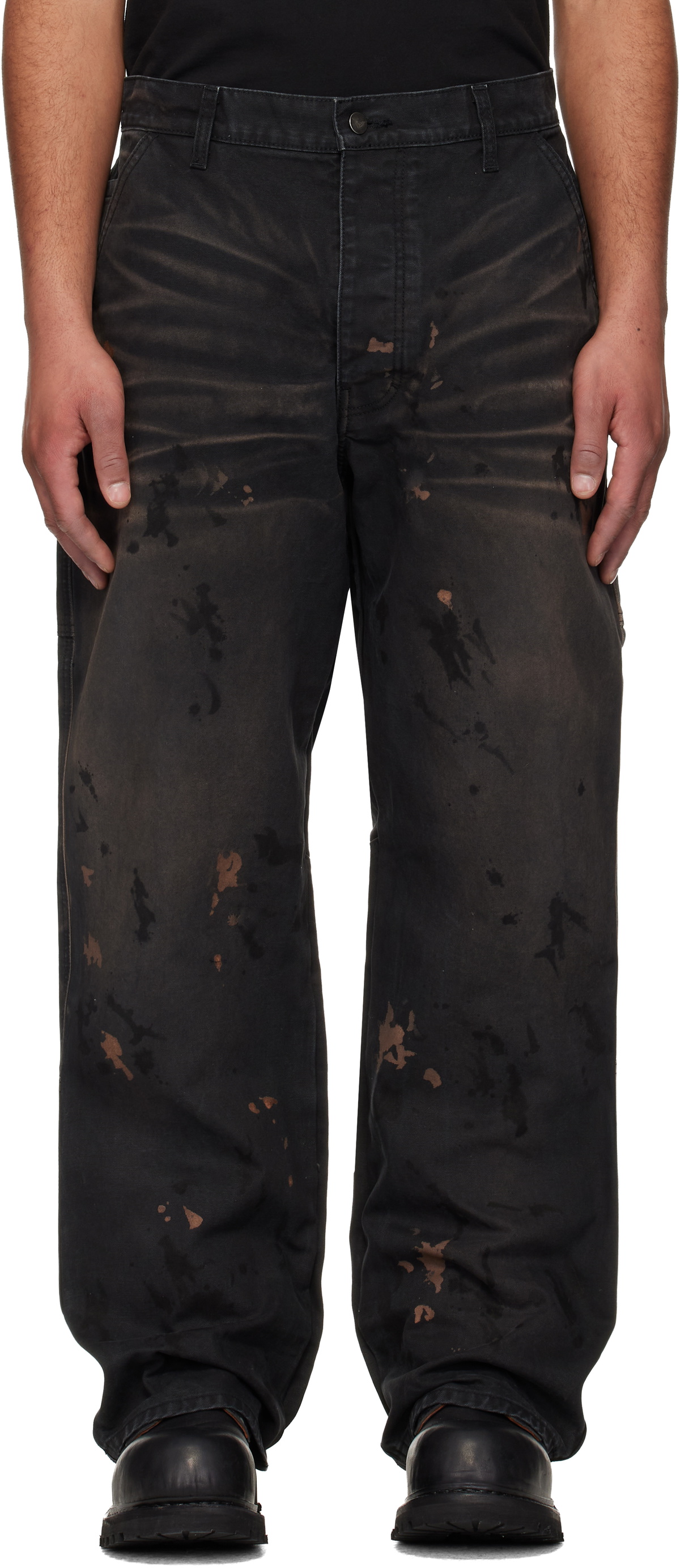 ALEXANDER DIGENOVA Black Underground Painter Trousers