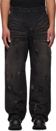 ALEXANDER DIGENOVA Black Underground Painter Trousers