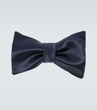 Brunello Cucinelli Cotton and silk satin bow tie