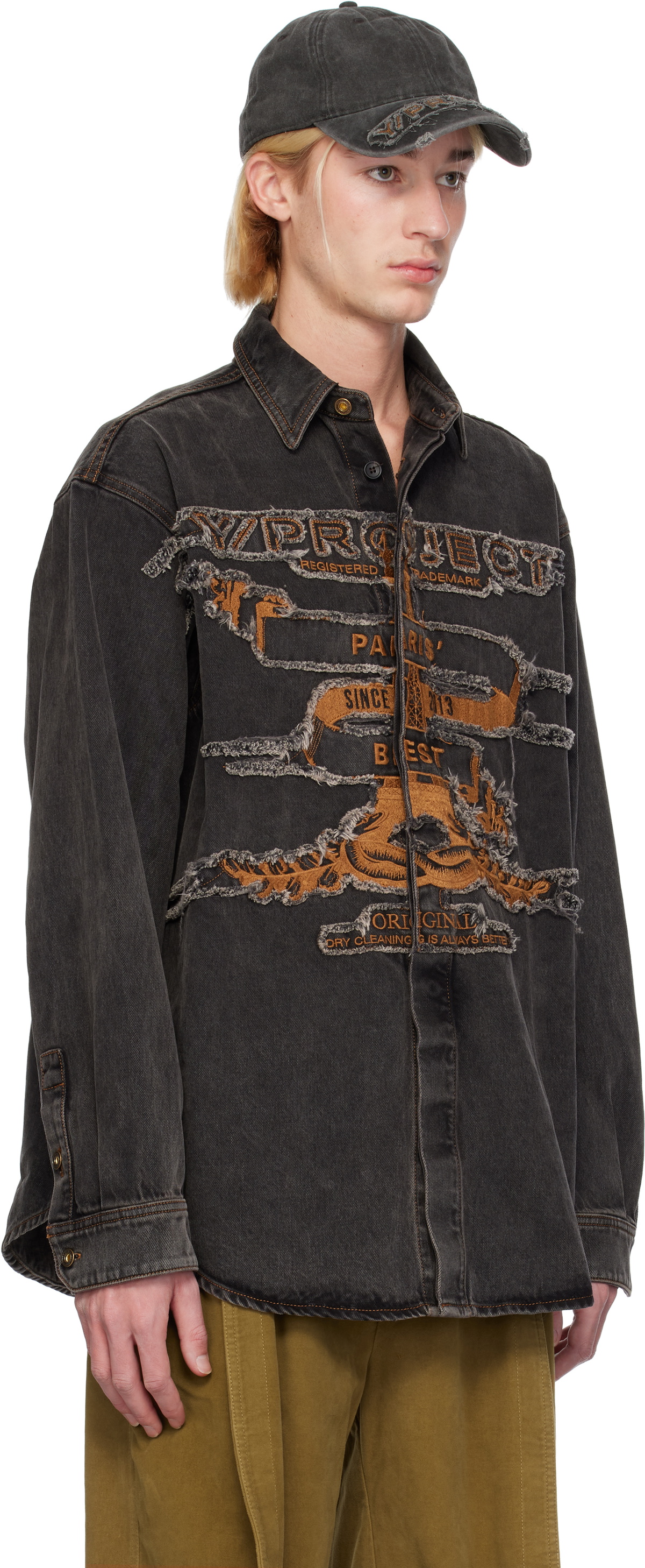Y/Project Black Paris' Best Patch Denim Shirt