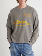 Cherry Los Angeles - Logo-Print Cotton-Mesh T-shirt - Gray