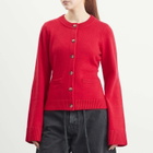 Good American Women's Button Front Knit Cardigan in Chili