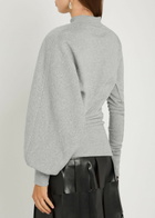 A.W.A.K.E Mode Draped Cotton Sweatshirt Grey