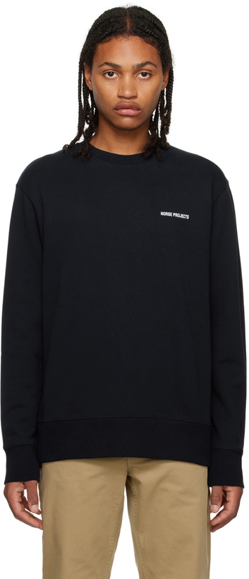 Photo: NORSE PROJECTS Navy Arne Sweatshirt