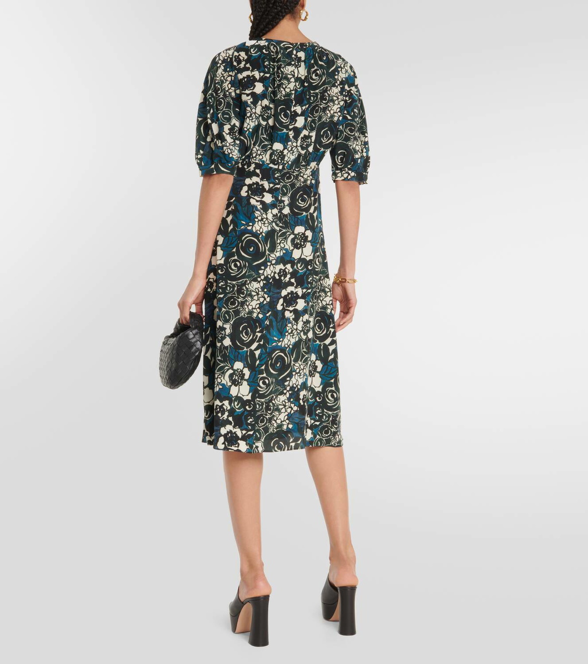 【送料 関税込】’S Max Mara Bronzo floral crepe midi dress S Max Mara Bronzo floral silk crêpe midi dress S Max Mara